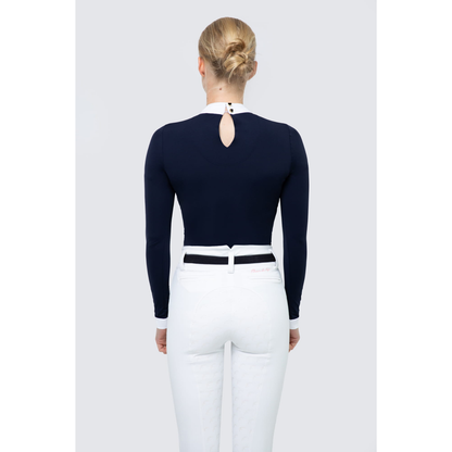 Fleur De Lys Bergamot Long Sleeve Shirt - Navy