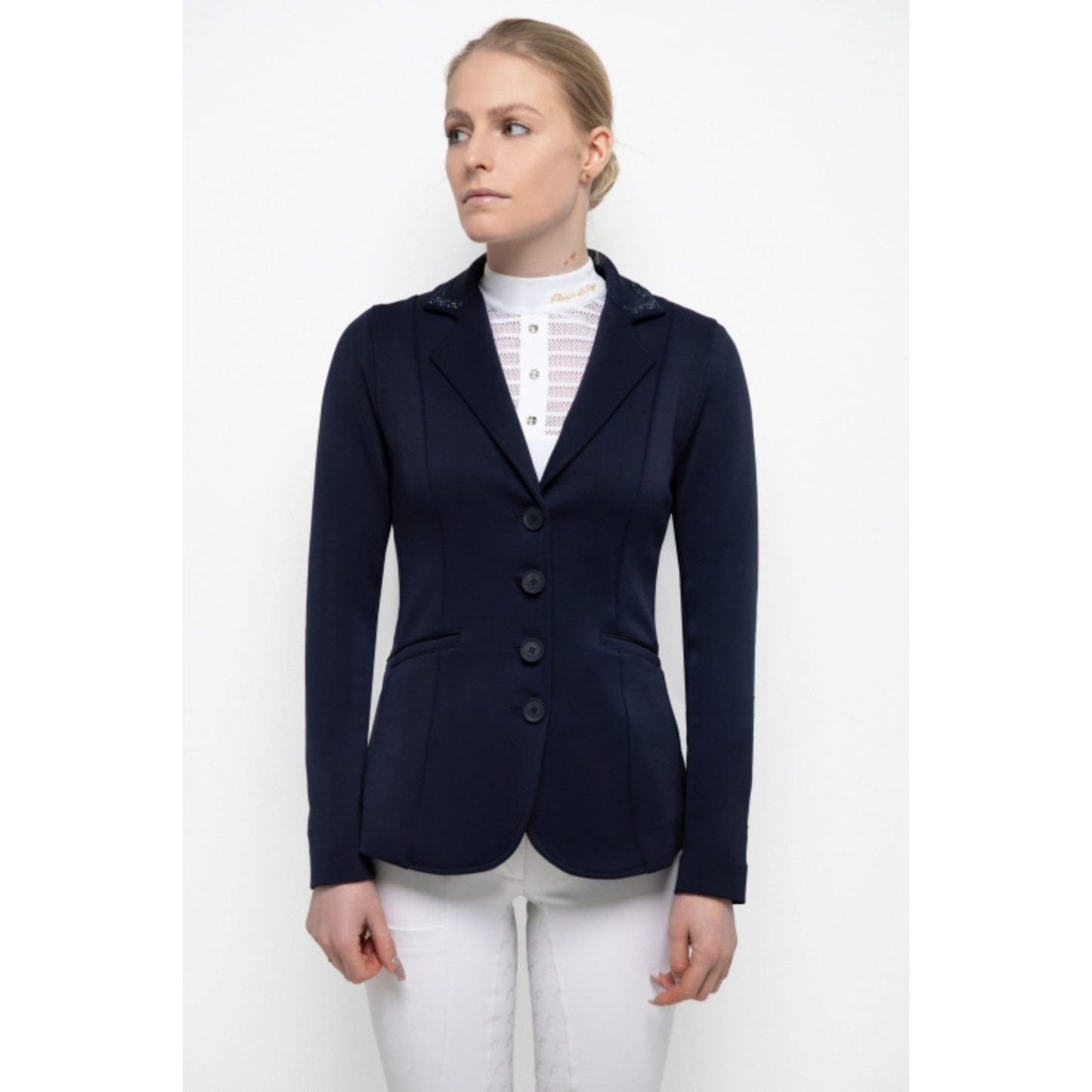 Fleur De Lys Glitter Show Jacket - Navy