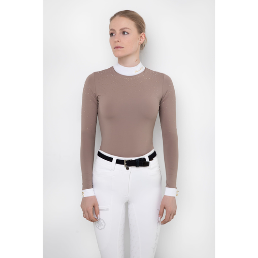 Fleur De Lys Holly Long Sleeve Shirt - Beige