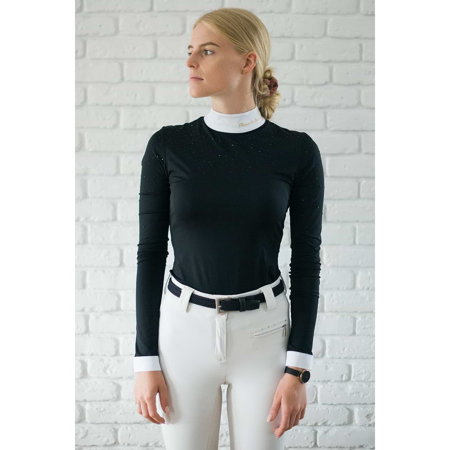 Fleur De Lys Holly Long Sleeve Shirt - Black