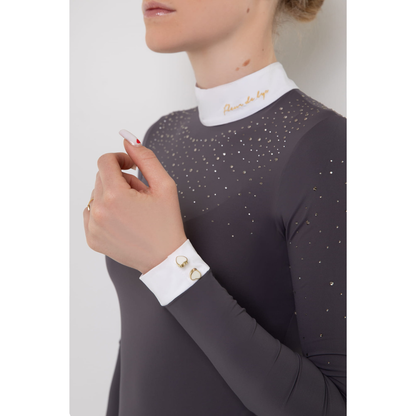 Fleur De Lys Holly Long Sleeve Shirt - Grey