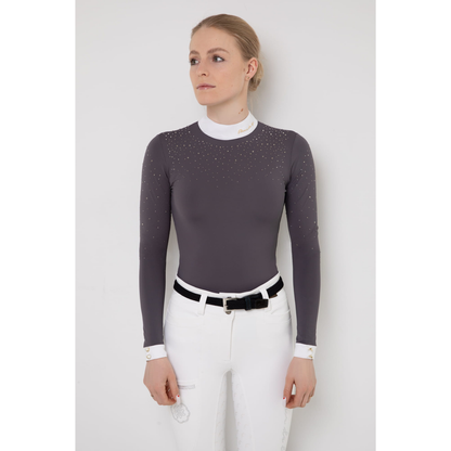 Fleur De Lys Holly Long Sleeve Shirt - Grey