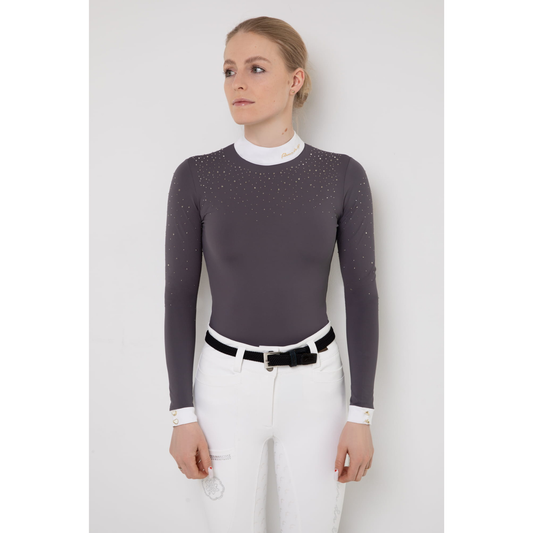 Fleur De Lys Holly Long Sleeve Shirt - Grey