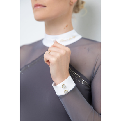 Fleur De Lys Molly Spark Long Sleeve Shirt - Graphite