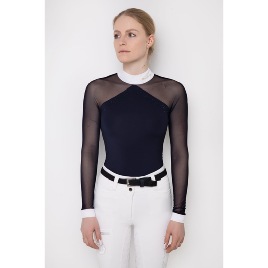 Fleur De Lys Molly Spark Long Sleeve Shirt - Navy