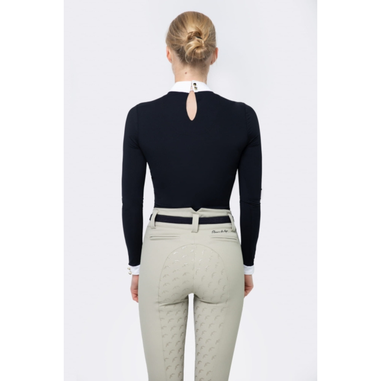 Fleur De Lys Gerbera Long Sleeve Shirt - Black