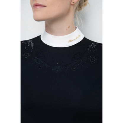 Fleur De Lys Gerbera Long Sleeve Shirt - Black