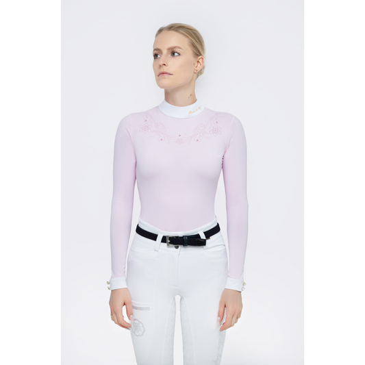 Fleur De Lys Gerbera Long Sleeve Shirt - Pink