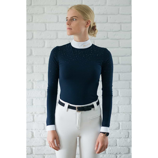 Fleur De Lys Holly Long Sleeve Shirt - Navy