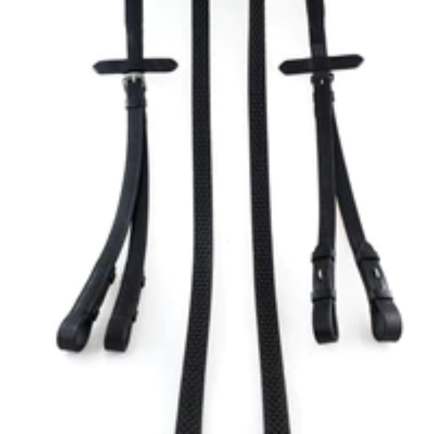 Flexible Fit Bio Grip Split Reins Black - Full Black Only
