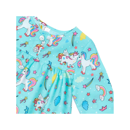Fox In A Box - Aqua Magical Pony Children's Pyjama Set - Size 3-4 years Only