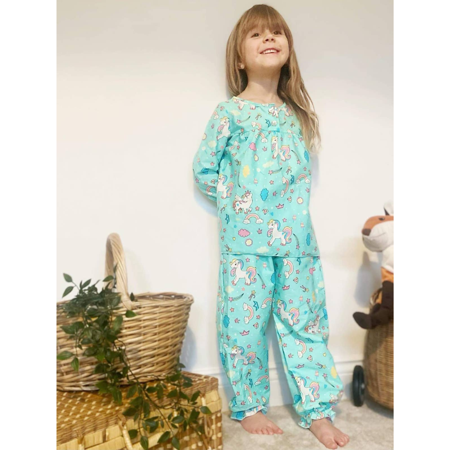 Fox In A Box - Aqua Magical Pony Children's Pyjama Set - Size 3-4 years Only