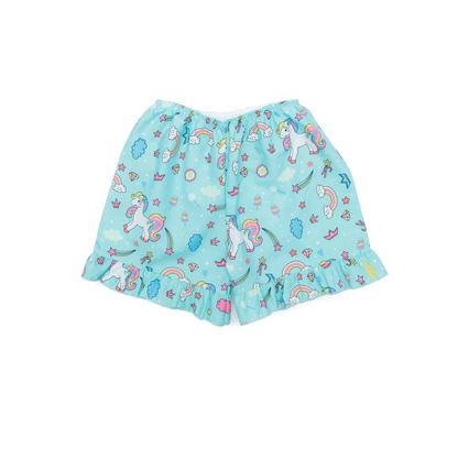 Fox In A Box - Aqua Magical Pony Children's Short Pyjama Set - Size 5-6 Years Only