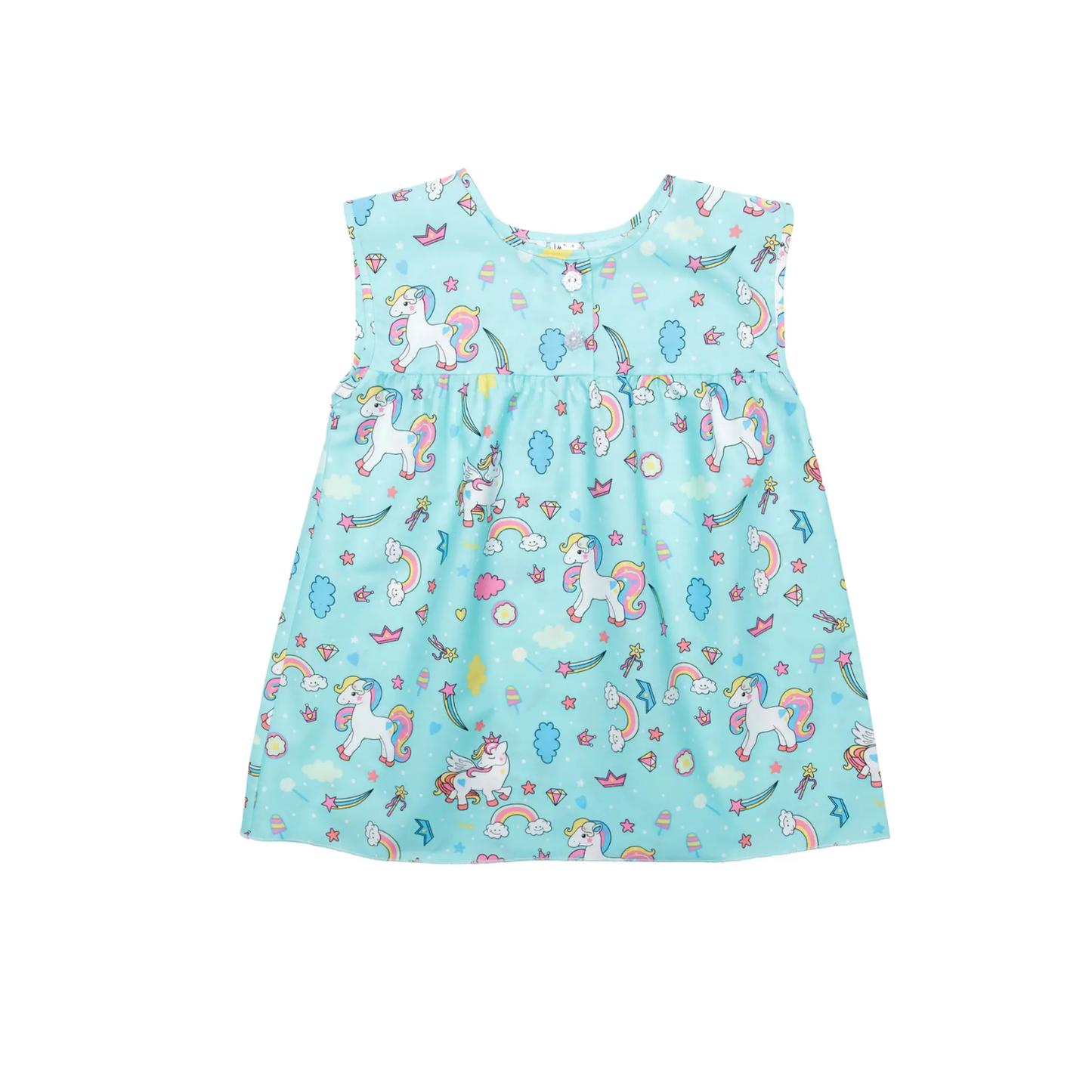 Fox In A Box - Aqua Magical Pony Children's Short Pyjama Set - Size 5-6 Years Only