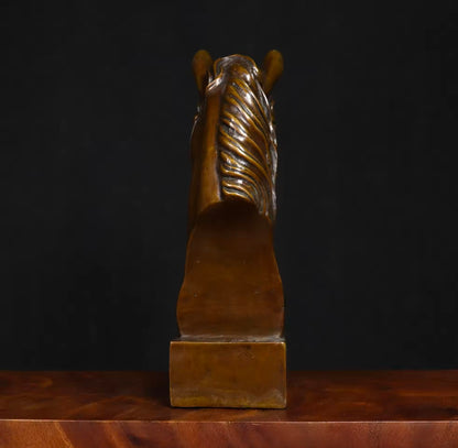 Copper Horse Head Sculpture