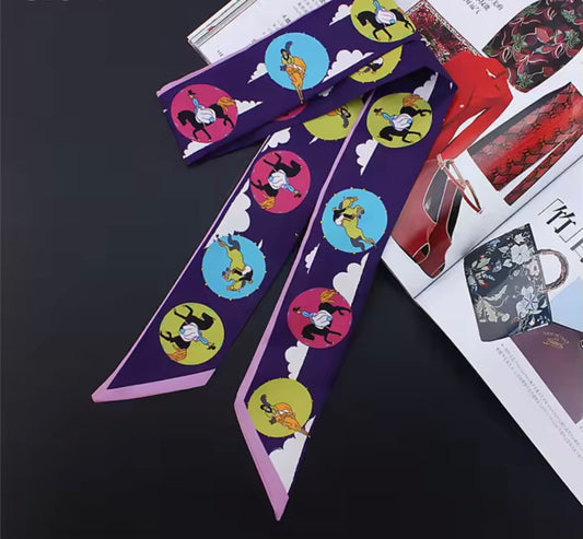 SKY Horse Design Twilly Scarf, Hair or Handbag Tie