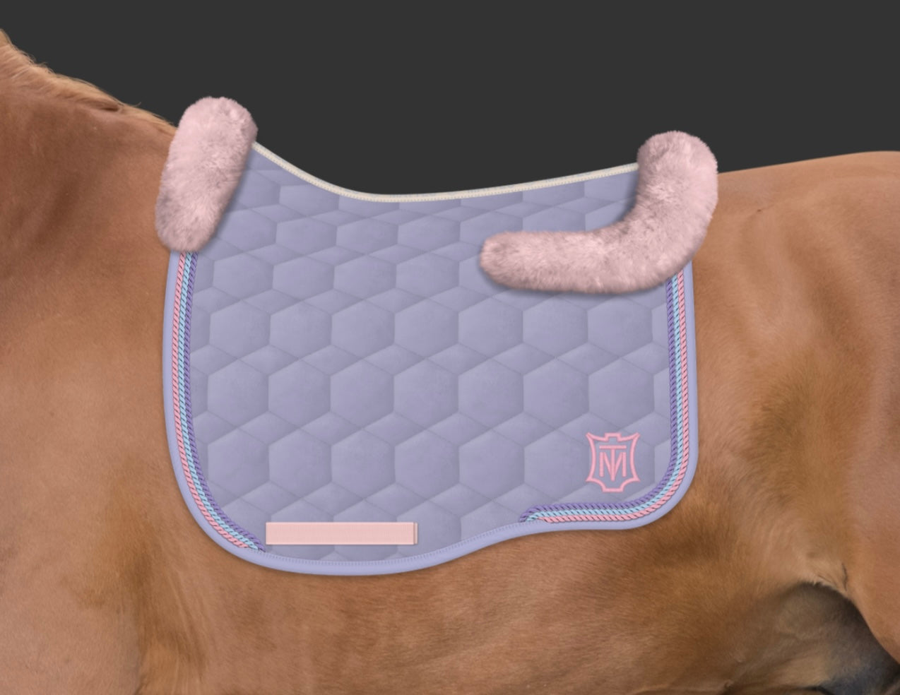 Mattes Eurofit Dressage SaddlePad - Flieder Velvet - Top Sheepskin - Small - ON ORDER DELIVERY APPROX 01/09/2026