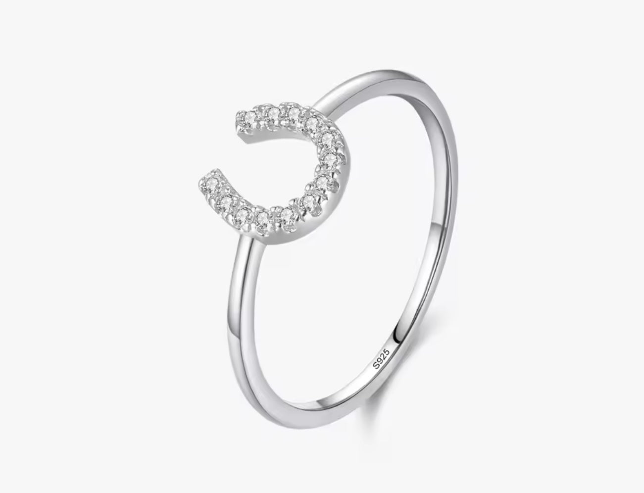 THD Equestrian Horse Shoe Ring with Cubic Zirconias