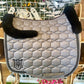 Mattes Eurofit Dressage SaddlePad - Grey Quilt Sheen - Top Sheepskin - Large
