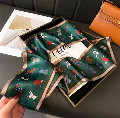 JAKE Horse Design Skinny Scarf