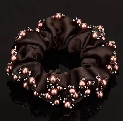 Imitation Pearl Scrunchie