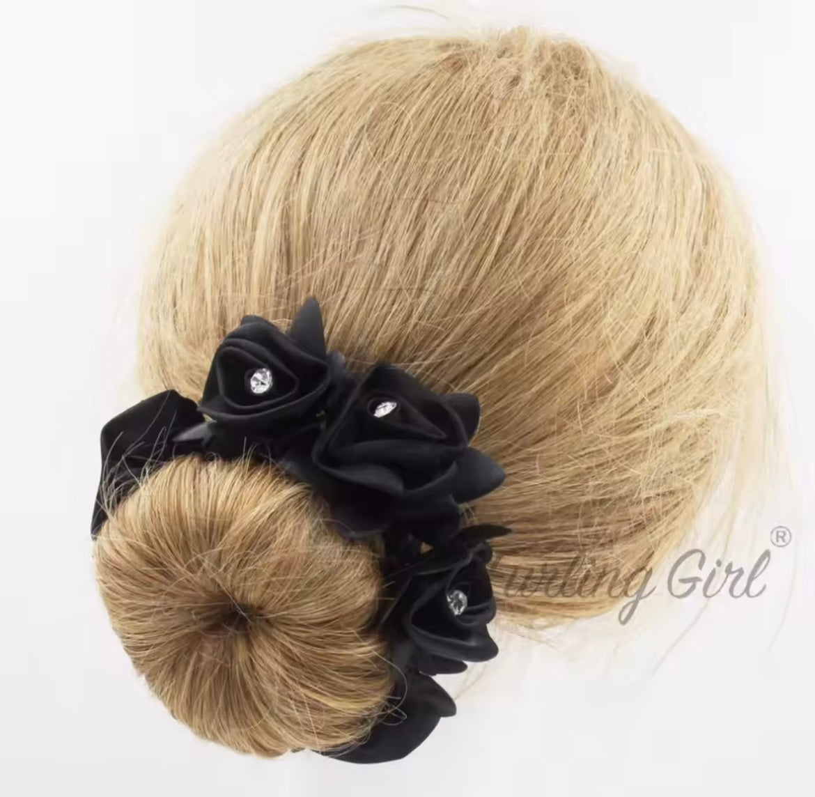 THD Rose Petal Scrunchie with Crystals