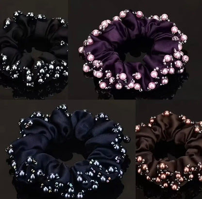 Imitation Pearl Scrunchie