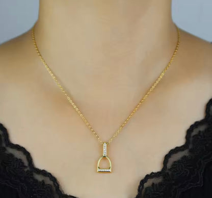 THD Mini English Stirrup Iron Necklace