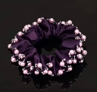 Imitation Pearl Scrunchie