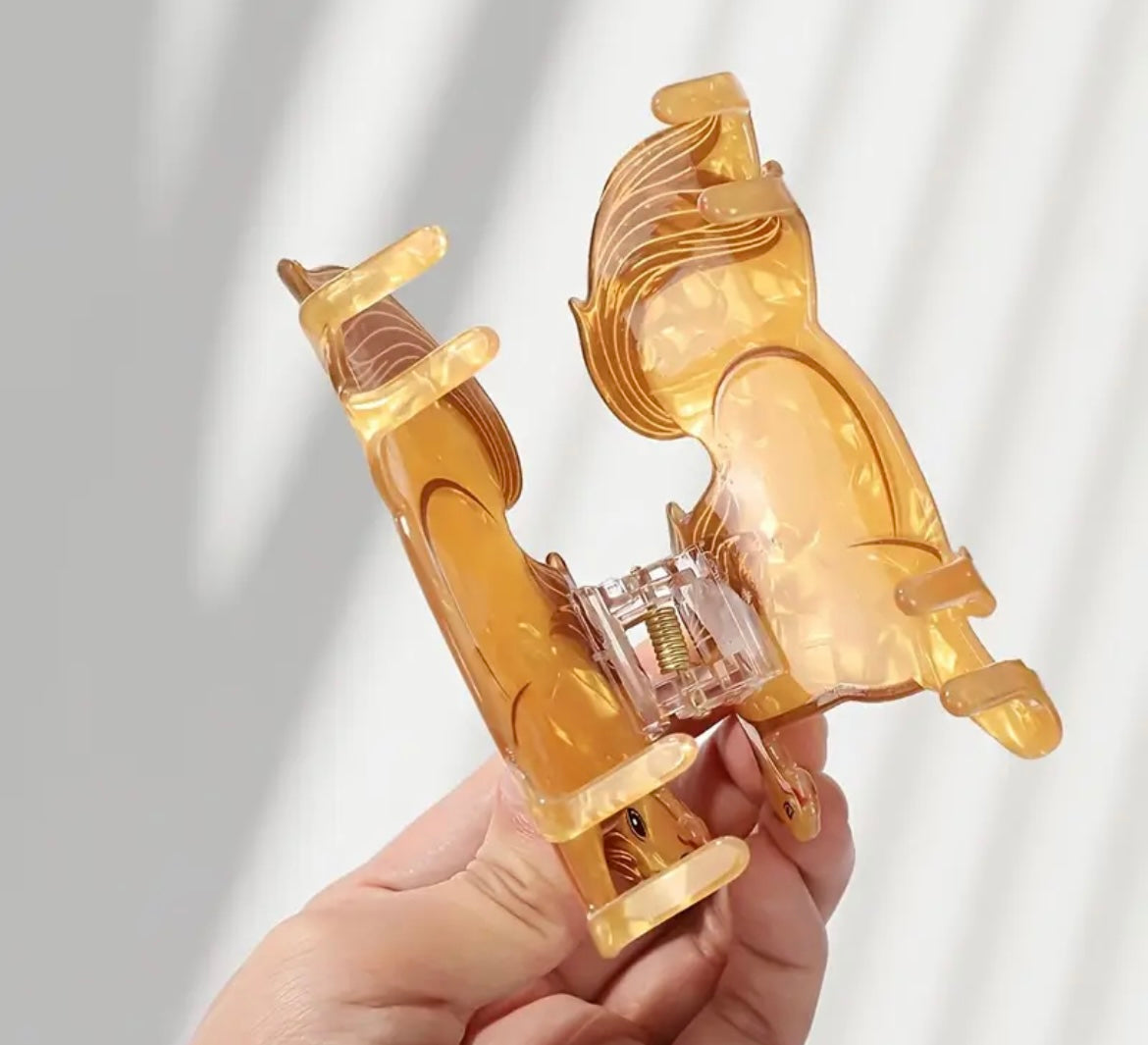 Horse Hair Clip - Golden Brown