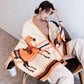 Horse Print Cashmere Blend Scarf