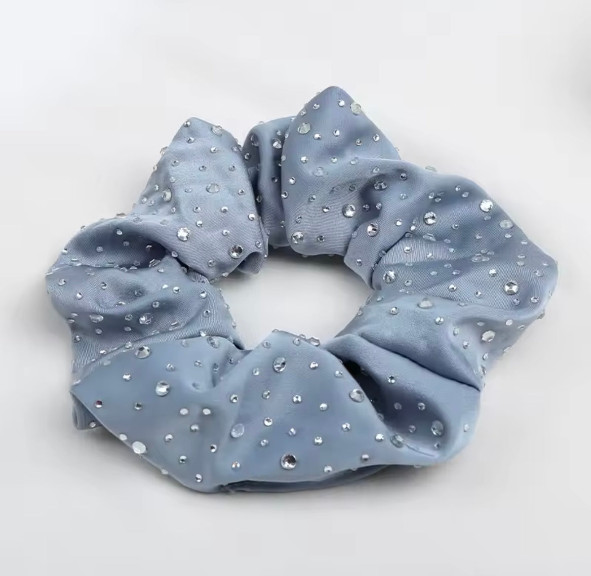THD Satin Scrunchie with Sparkling Crystals