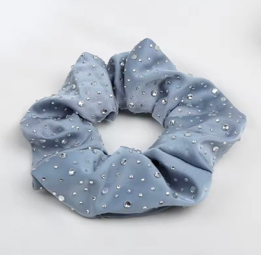 THD Satin Scrunchie with Sparkling Crystals