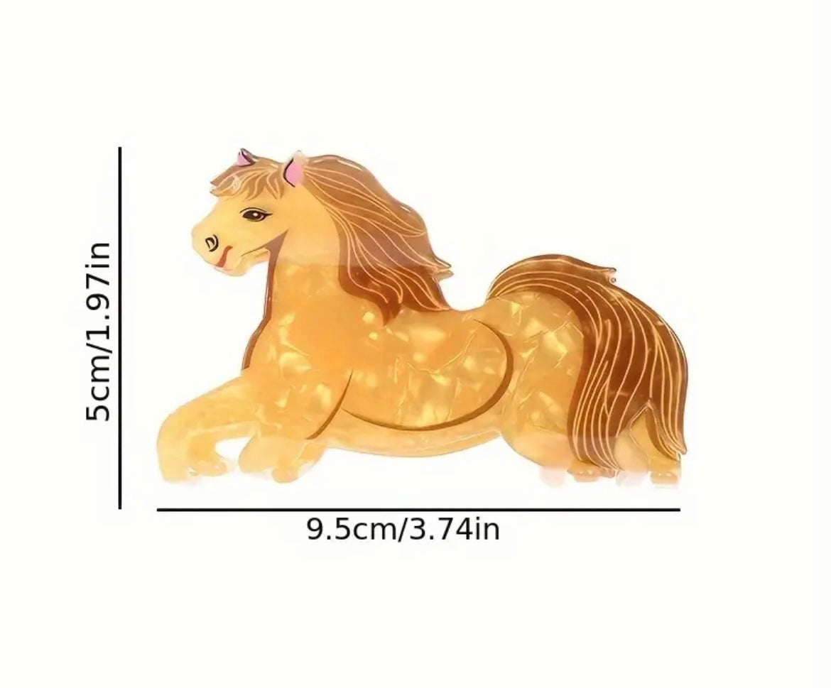 Horse Hair Clip - Golden Brown