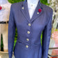 Top Shelf Childs Navy Fine Self Check Hunter Jacket - Childs Size 12 Only