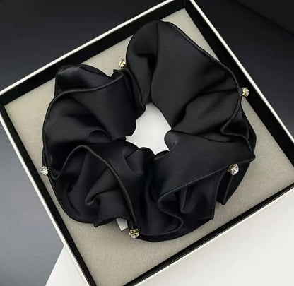 THD Ruffle with Crystal Elegant Scrunchie