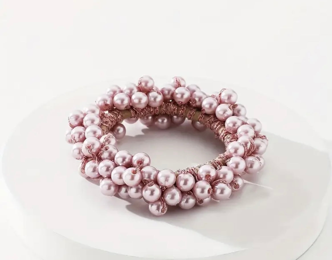 THD Imitation Pearl Scrunchie