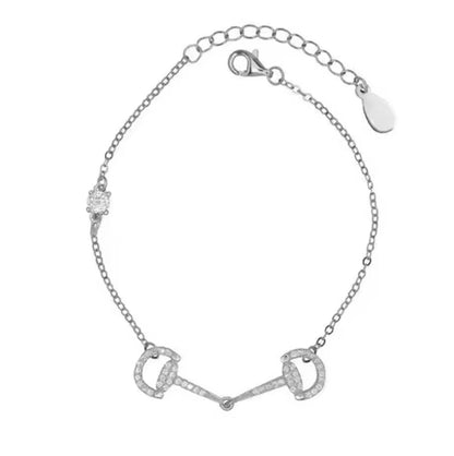 THD Dainty Snaffle Bit Link Chain Bracelet - Sterling Silver