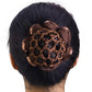 Sequined Crochet Hair Net with Bun Cover