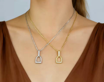 THD Mini English Stirrup Iron Necklace