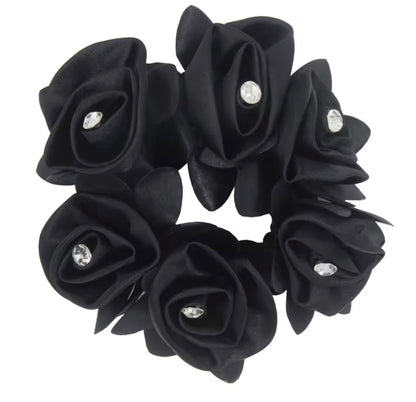 THD Rose Petal Scrunchie with Crystals