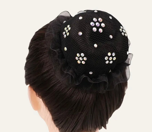 THD Crystal Bun Hair Net with Elastic