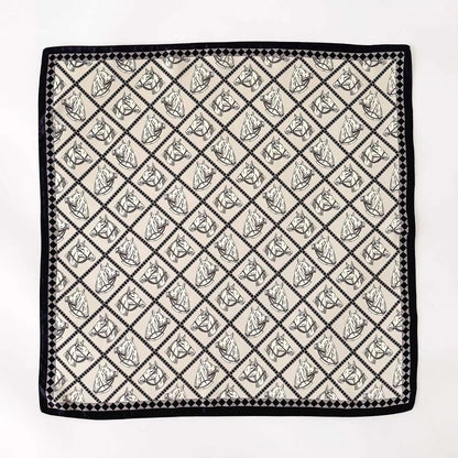 JOHN Horse Design Silk Scarf