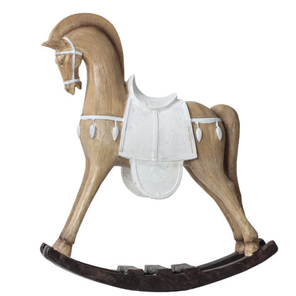 Vintage Rocking Horse Design Resin Figurine