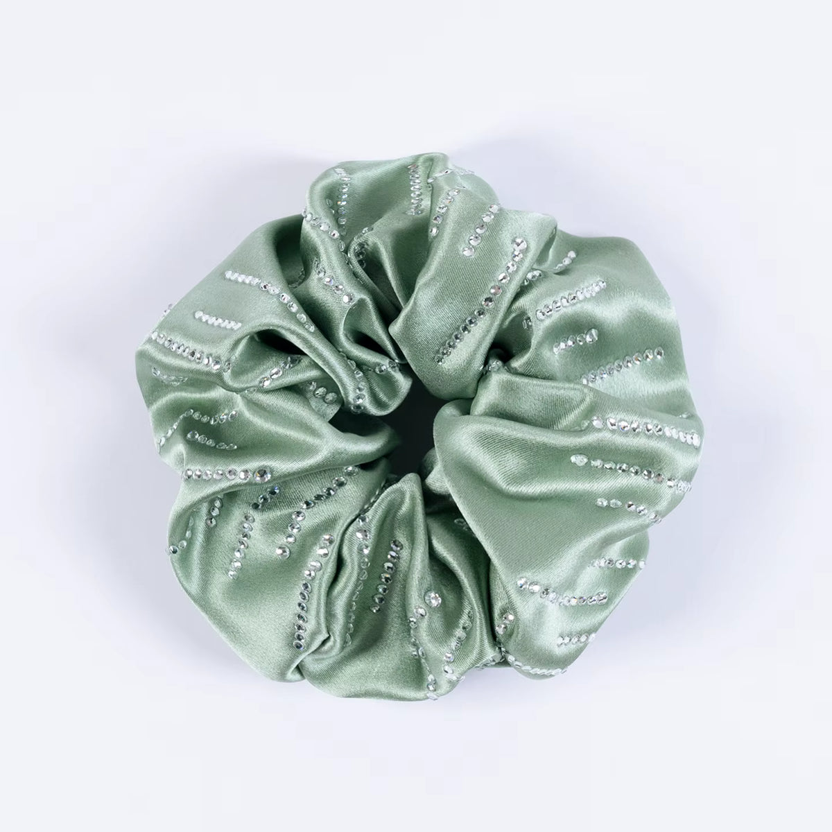 NICKY Mulberry Silk Diamond Row Scrunchie