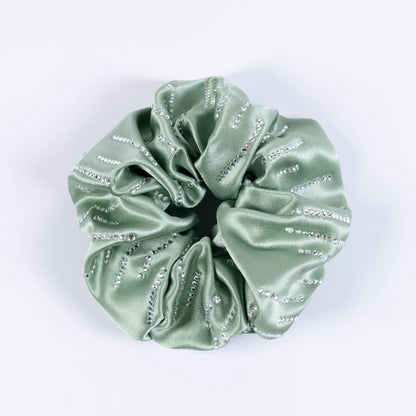 NICKY Mulberry Silk Diamond Row Scrunchie
