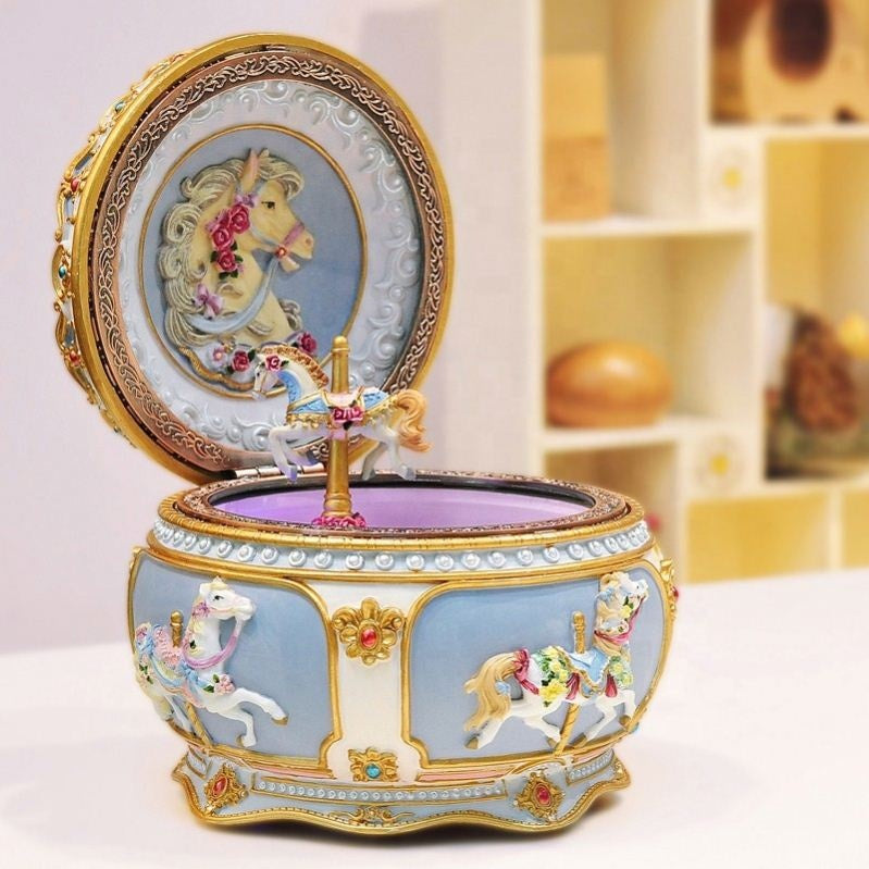 Musical Carousel Resin Box