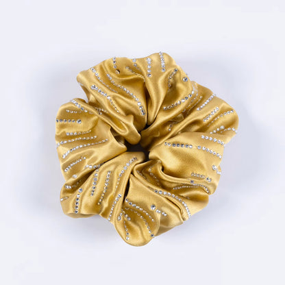 NICKY Mulberry Silk Diamond Row Scrunchie