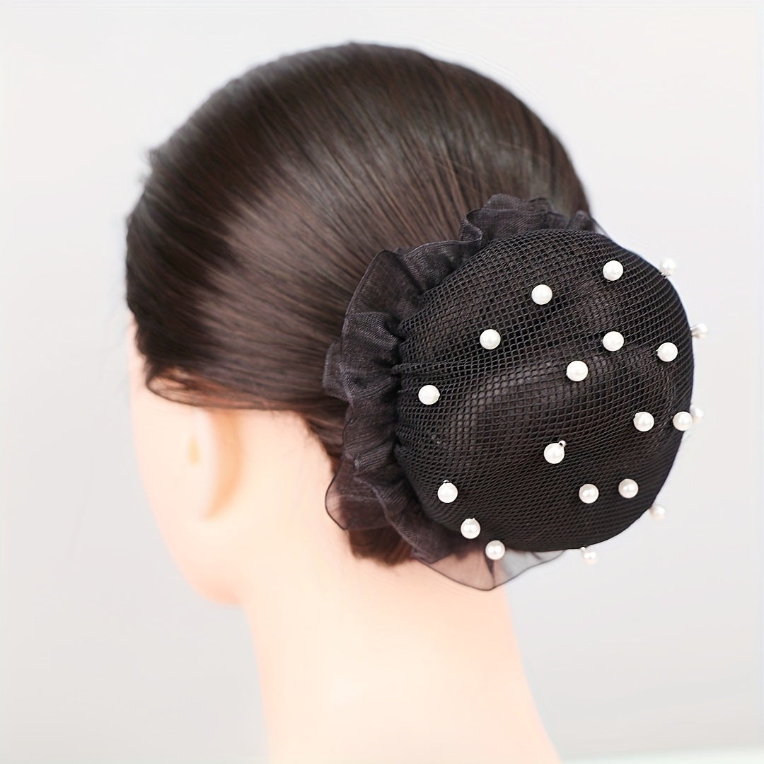 THD Pearl Bun Hair Net with Elastic