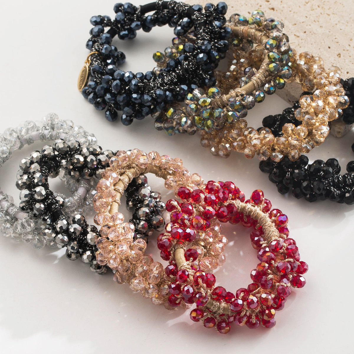 SOPHIE Crystal Bead Scrunchie